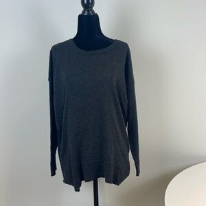 Eileen Fisher Merino Wool Sweater Size Extra Small Dark Grey